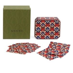 NEW GUCCI Demetra Geometric G Double Card Set in box